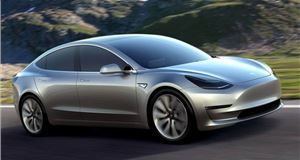 Tesla reveals Model 3, priced from around £25,000 in the United States