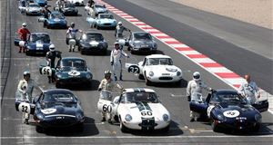 Record Grid For Jaguar E Type Race at Silverstone Classic
