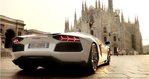 Lamborghini fans descend on Milan to start its 50th anniversary convoy, the Grande Giro