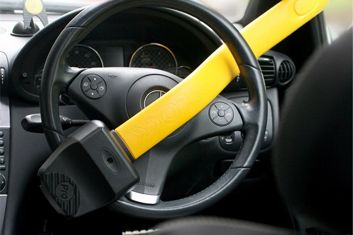 Steering Wheel Lock for Cars Secure Anti-Theft Device W/Keys Stoplock Pro Elite 