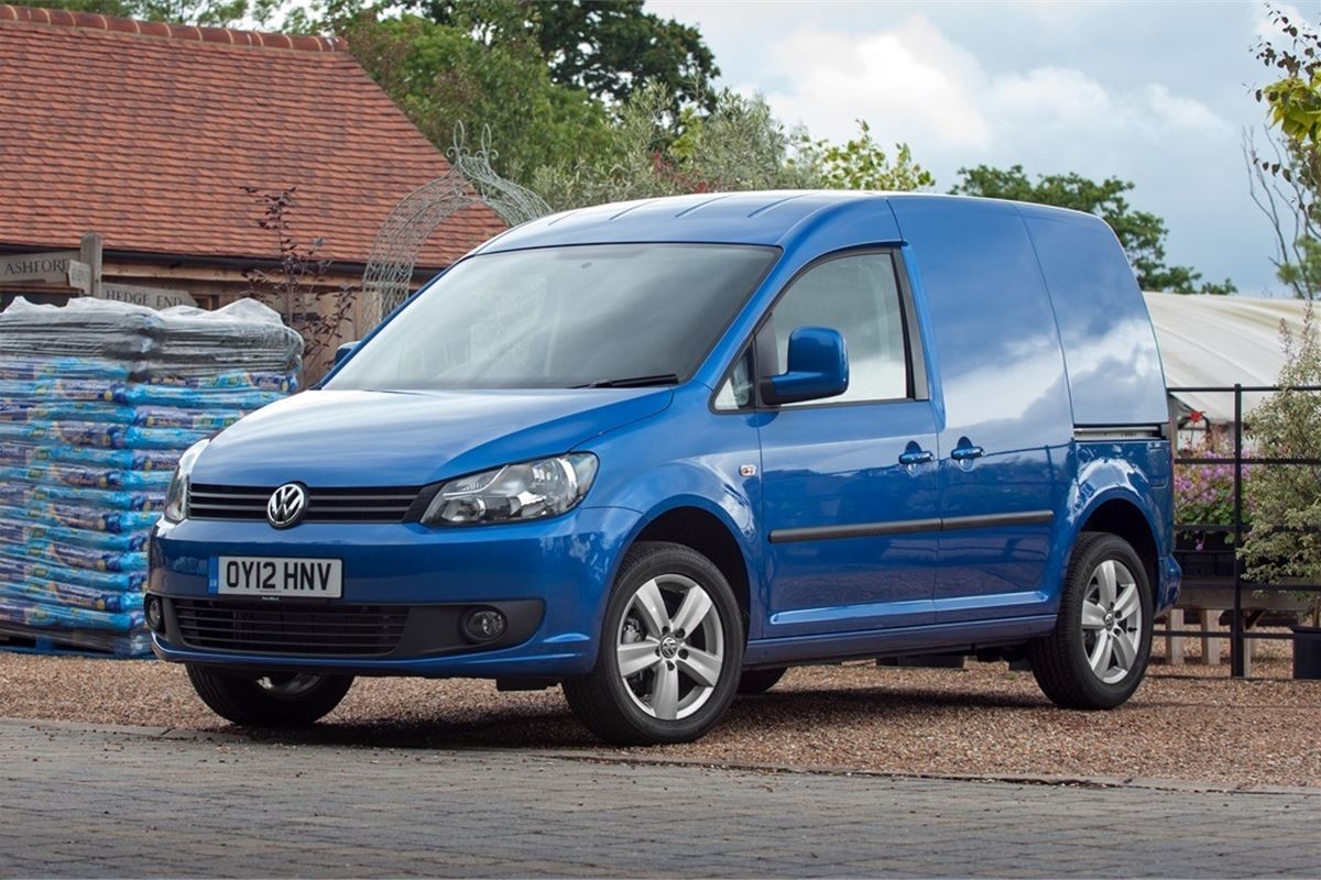 blue volkswagen caddy