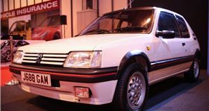 Peugeot 205 GTi named as best hot hatch at Autosport show