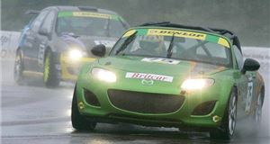 Mazda MX-5 production race car finishes third in class at Snetterton 300 Circuit