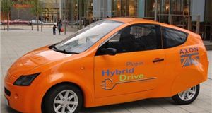 Axon shows plug-in hybrid electric vehicle at the Milton Keynes Science Festival