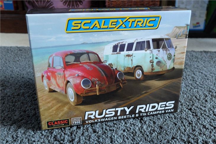 Scalextric Legends Rusty Rides VW Beetle & T1b Camper Van Limited Edition C3966A for sale online 
