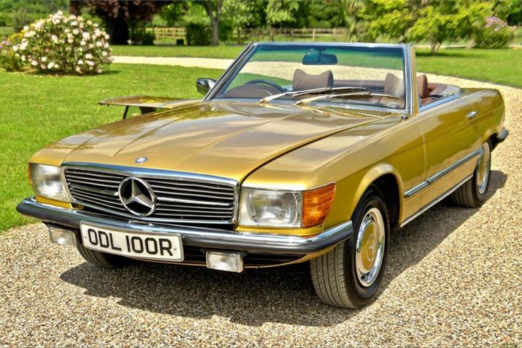 Old convertible mercedes top